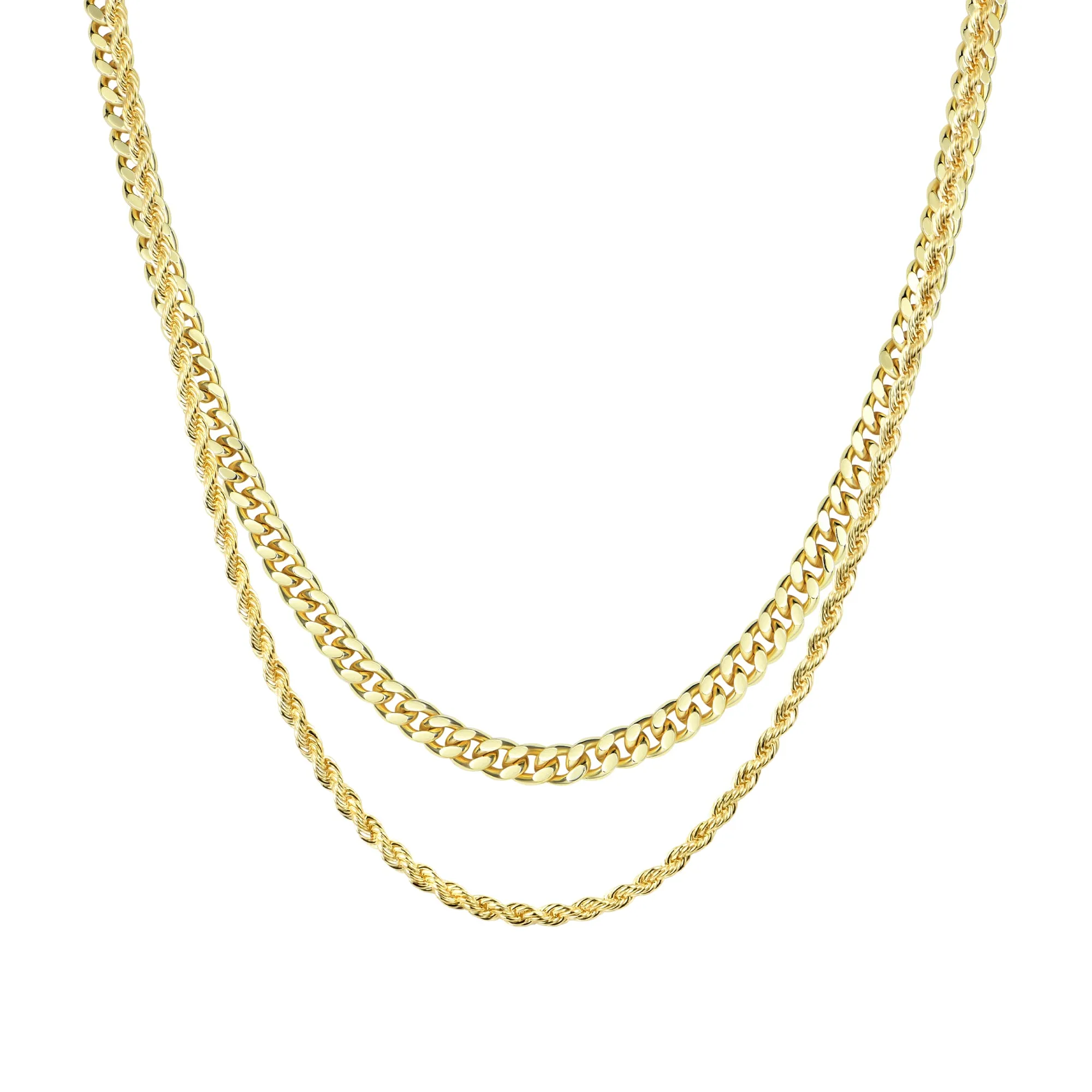 2.5mm Rope Chain + 3.5mm Cuban Link Bundle