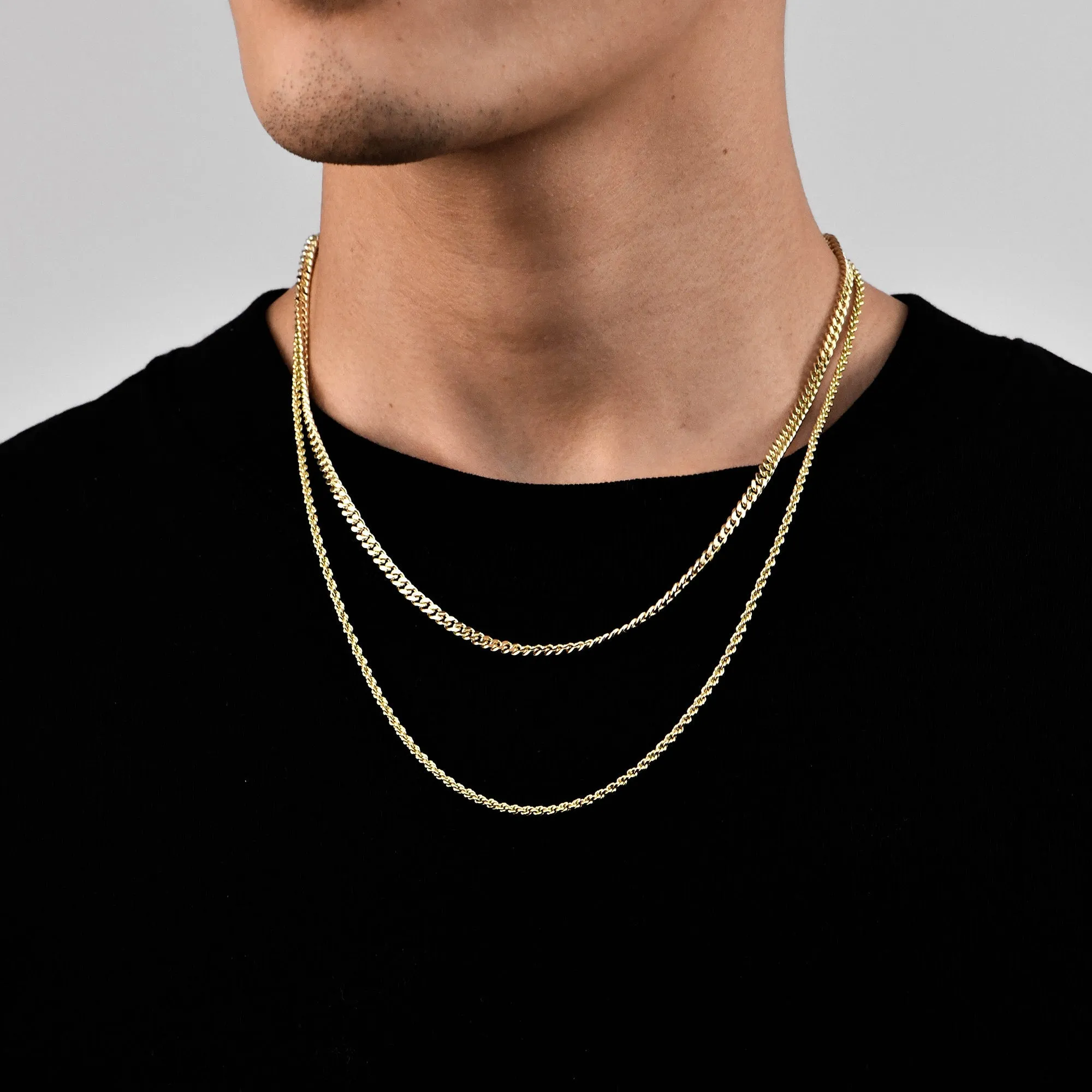 2.5mm Rope Chain + 3.5mm Cuban Link Bundle