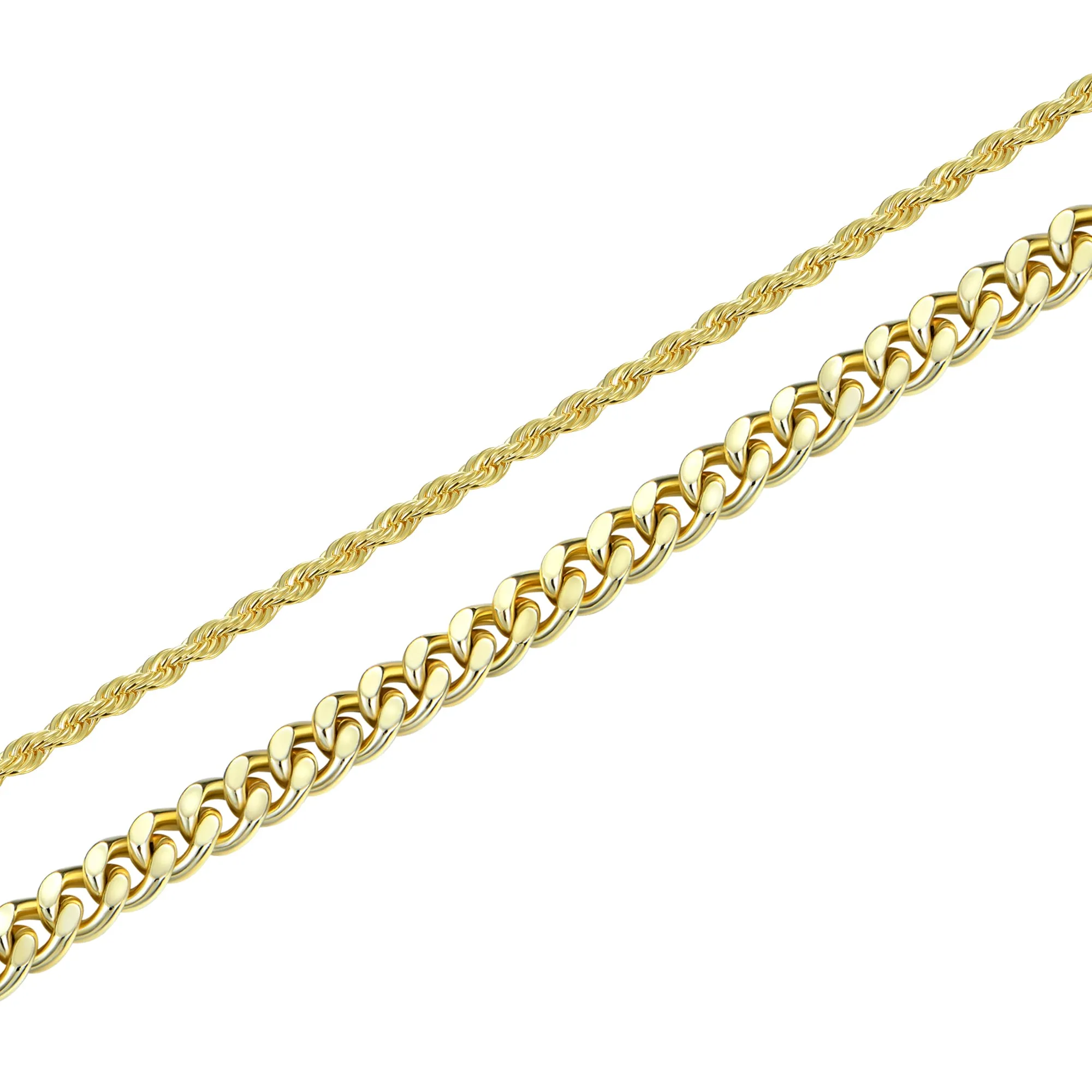 2.5mm Rope Chain + 3.5mm Cuban Link Bundle