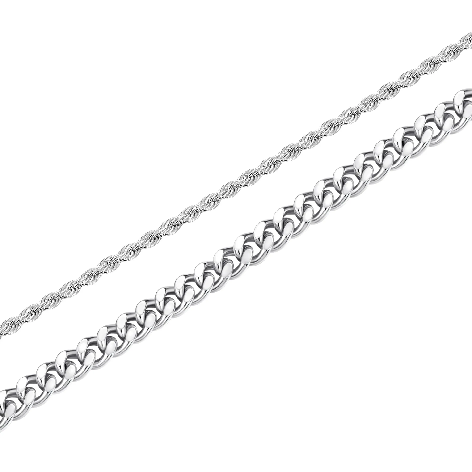 2.5mm Rope Chain + 3.5mm Cuban Link Bundle