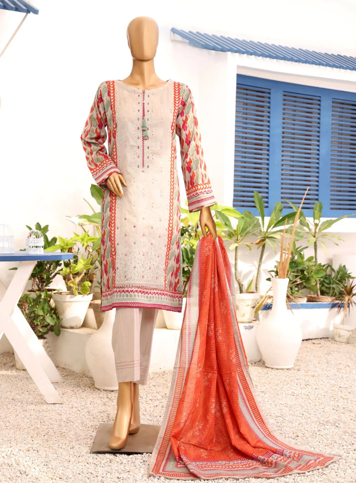 Aashkaar By HZ Textile Embroidered Lawn 3 Piece Stitched Suit HZ24AV5 AEL-408