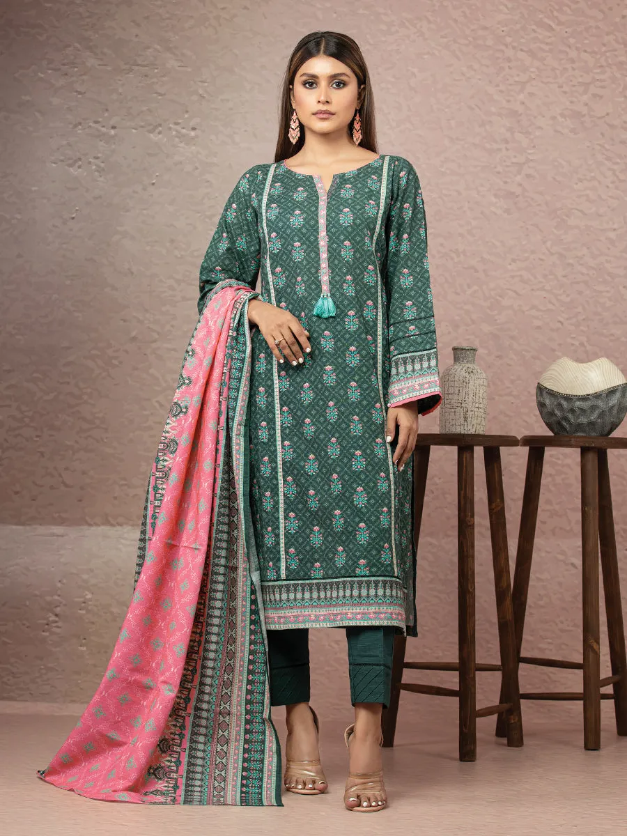 ACE Galleria Merak Khaddar Unstitched Printed 3Pc Suit A-WU3PWK22-455