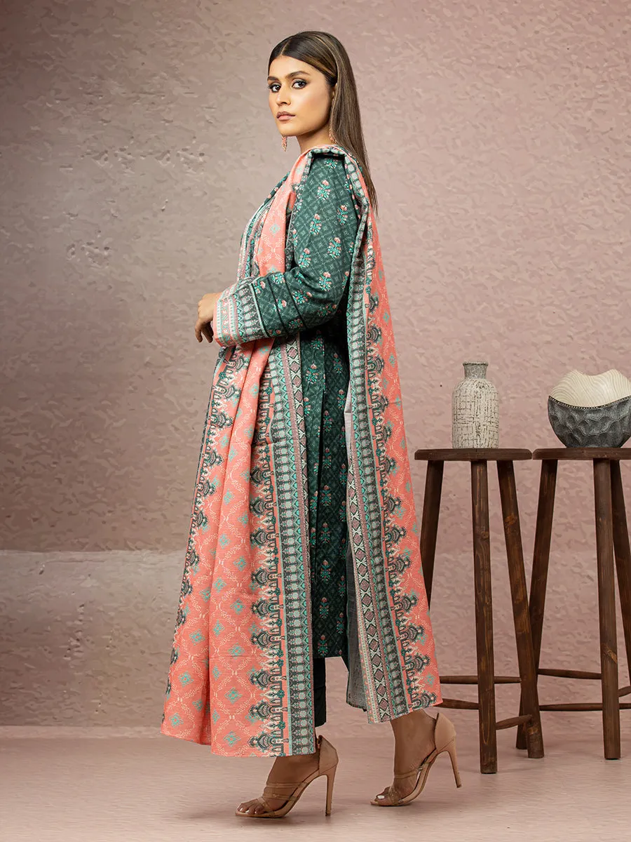 ACE Galleria Merak Khaddar Unstitched Printed 3Pc Suit A-WU3PWK22-455