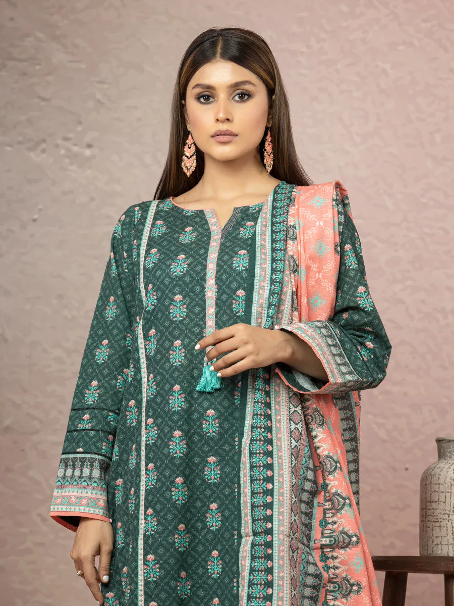 ACE Galleria Merak Khaddar Unstitched Printed 3Pc Suit A-WU3PWK22-455