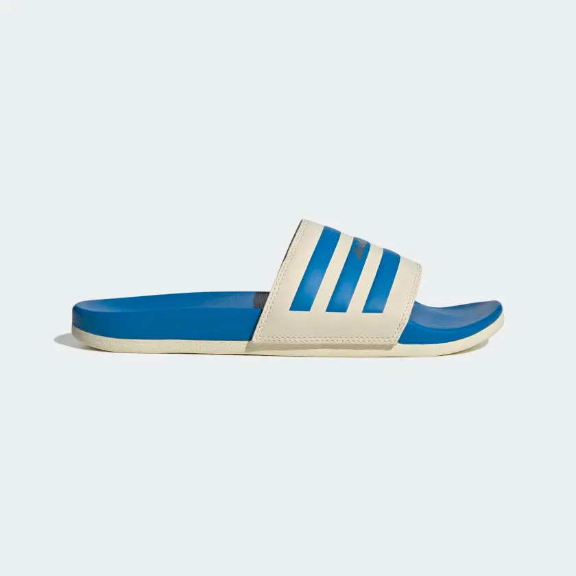 Adidas Adilette Comfort Slides -Wonder White /Blue Rush /Gold Metallic