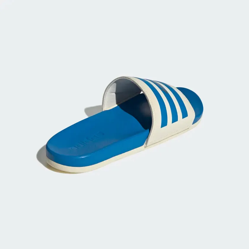 Adidas Adilette Comfort Slides -Wonder White /Blue Rush /Gold Metallic