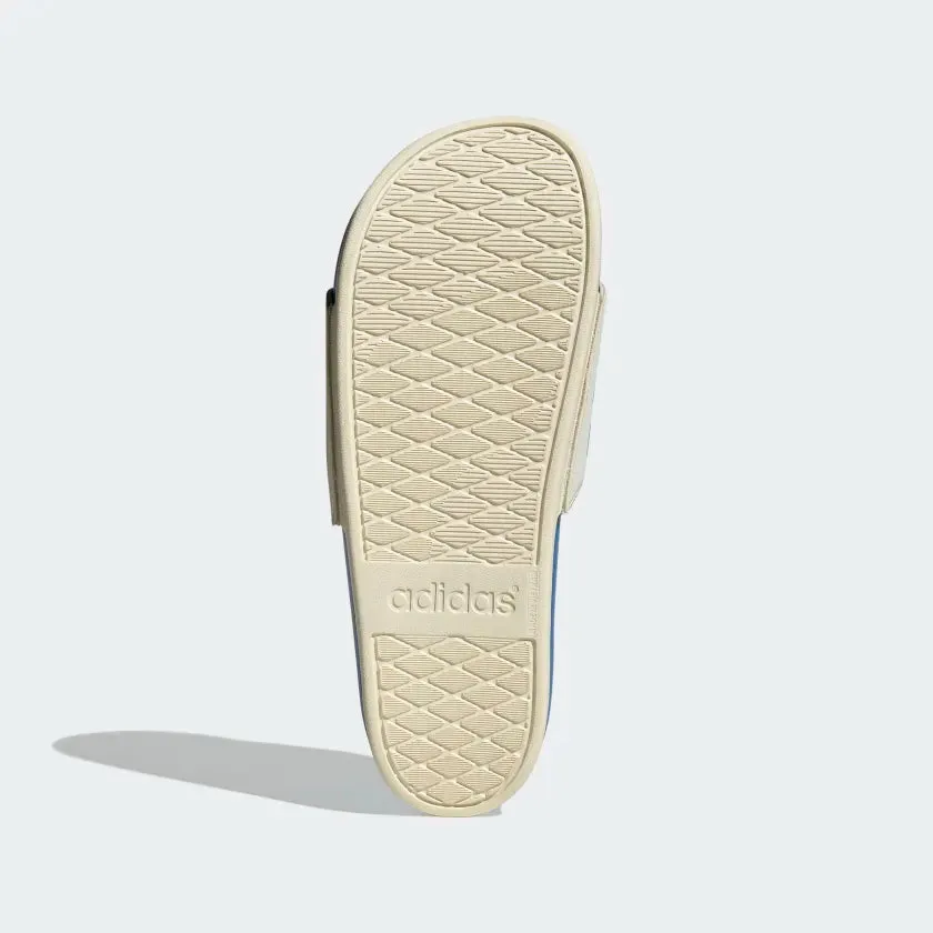 Adidas Adilette Comfort Slides -Wonder White /Blue Rush /Gold Metallic