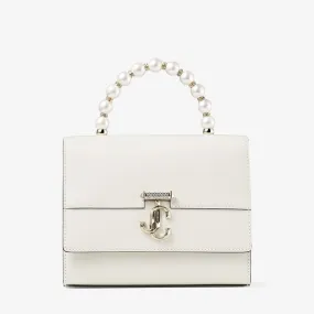 Avenue Top Handle/S Latte Box Leather Top Handle Bag with Pearls