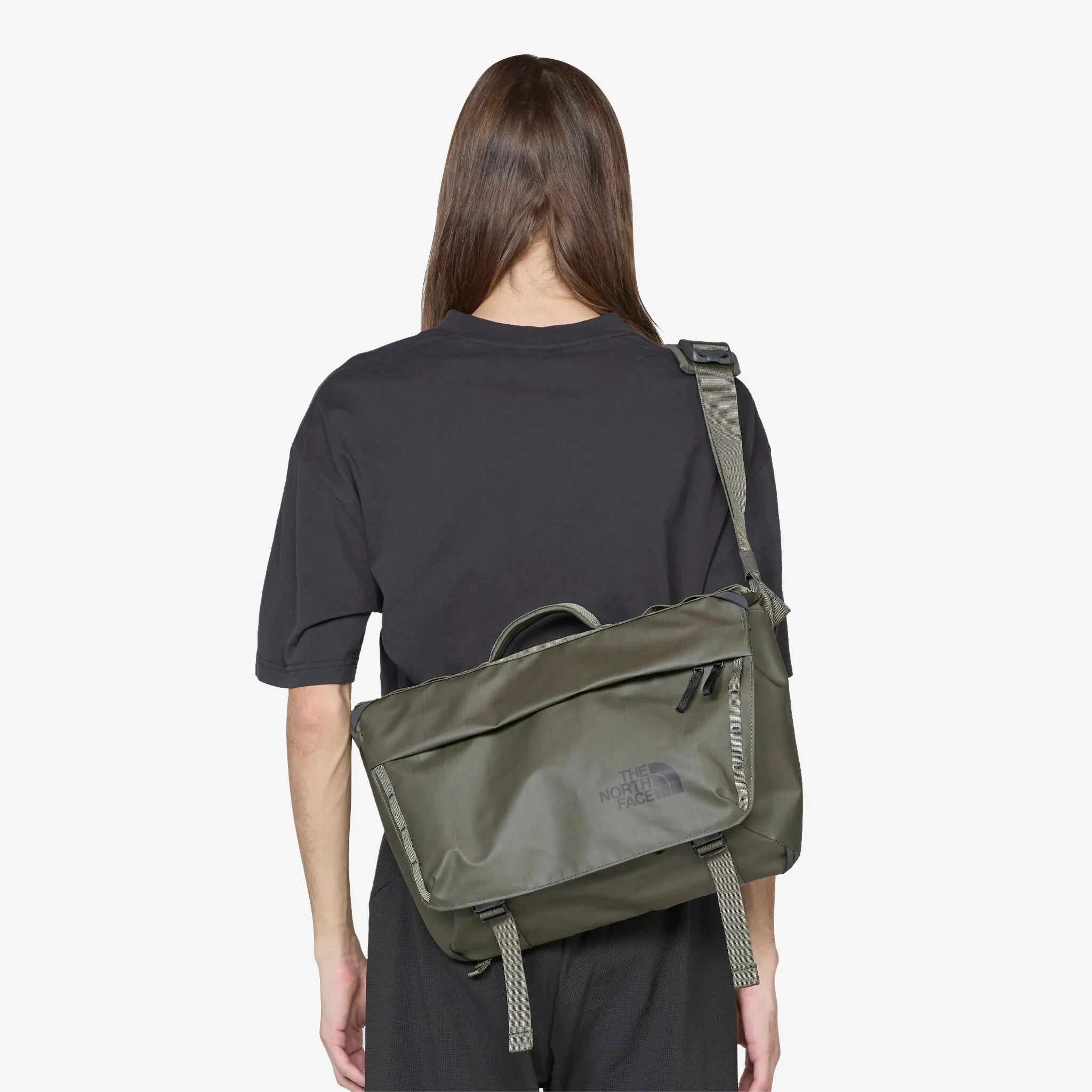 Base Camp Voyager Messenger Bag New Taupe Green | TNF Black