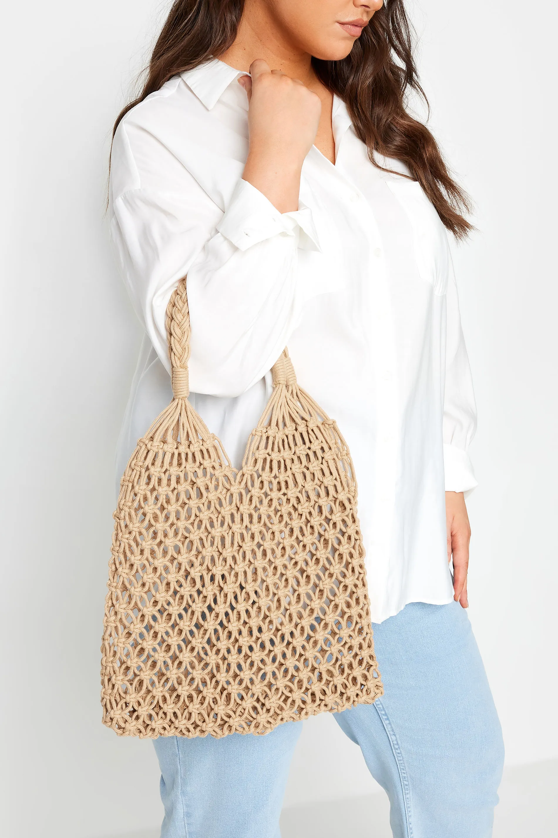 Brown Crochet Beach Bag