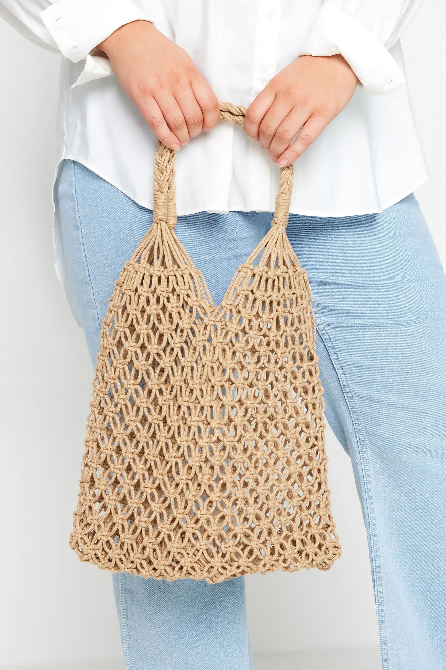 Brown Crochet Beach Bag