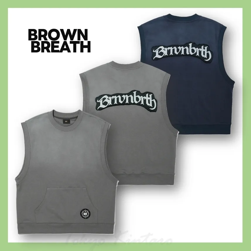 BROWNBREATH  |Unisex Street Style Logo Tanks