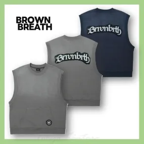 BROWNBREATH  |Unisex Street Style Logo Tanks