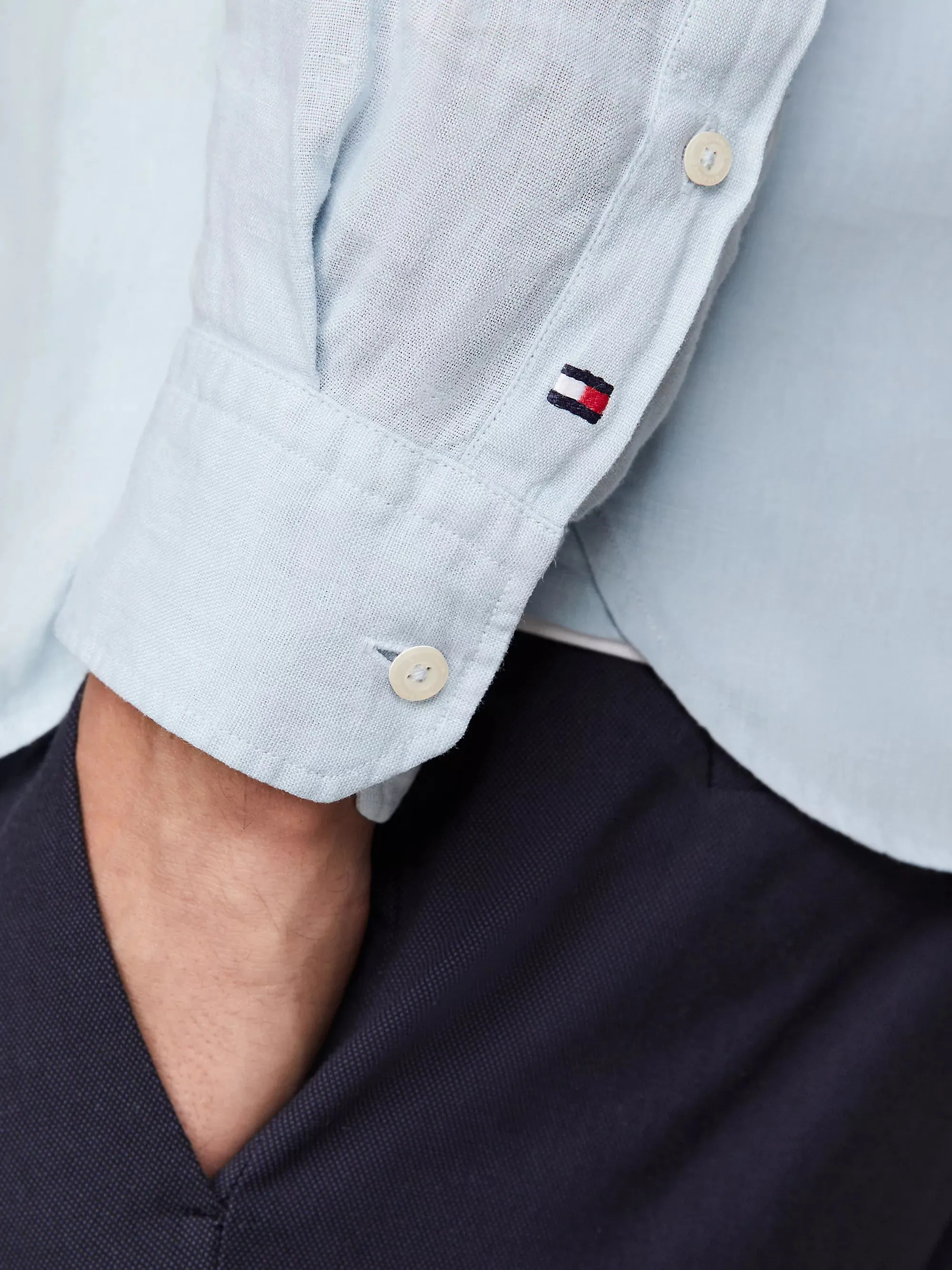 Camicia in Lino Slim Fit - Tommy Hilfiger