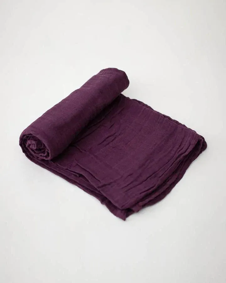 Cotton Swaddle, Plum