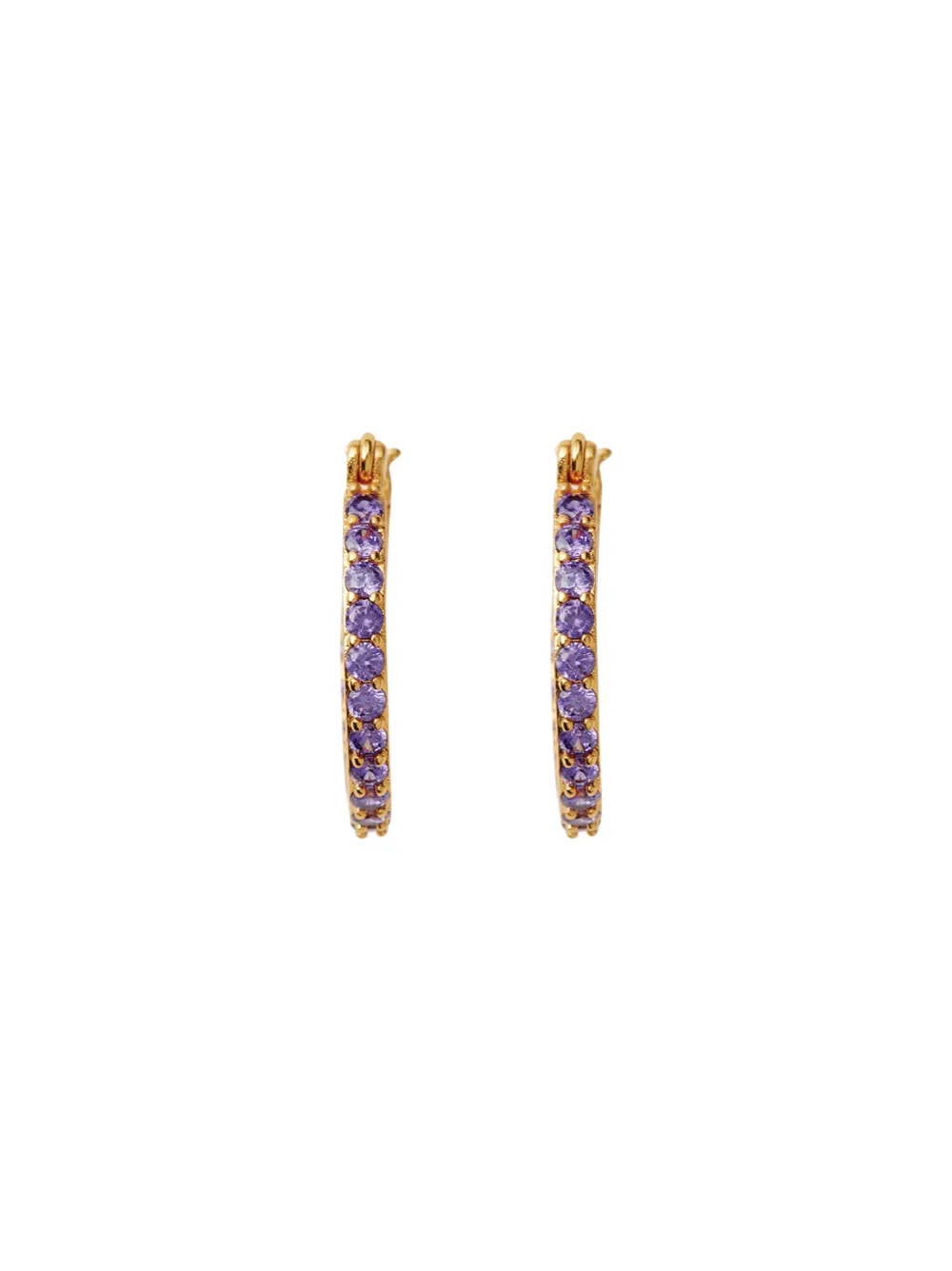 Crystal Haze Mini Pave Hoops (More Colors)