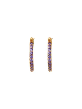 Crystal Haze Mini Pave Hoops (More Colors)