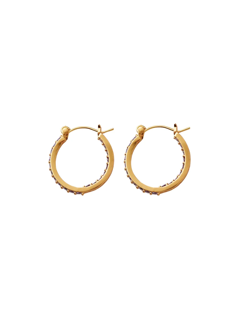 Crystal Haze Mini Pave Hoops (More Colors)