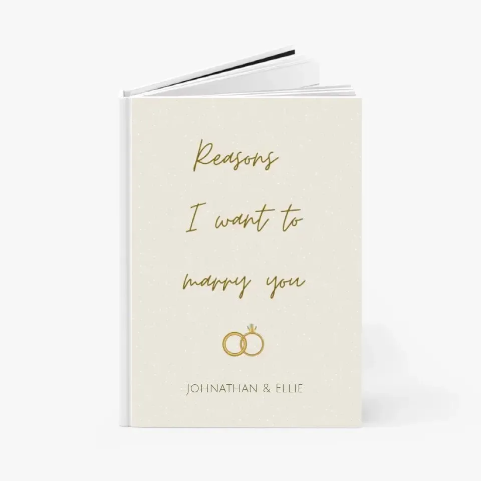 Custom Names Reasons I Want To Marry You Book For Couples