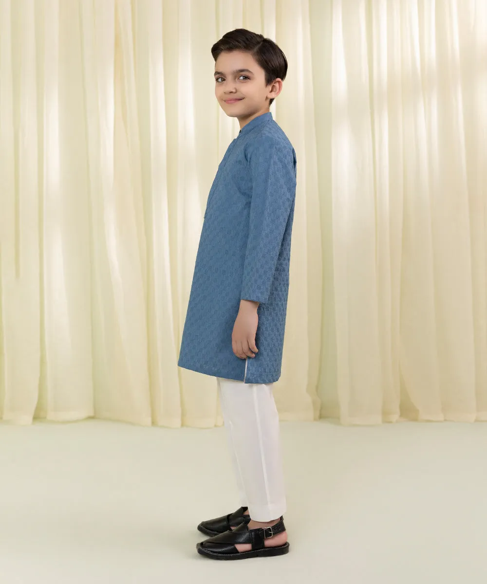 Embroidered Cotton Kurta