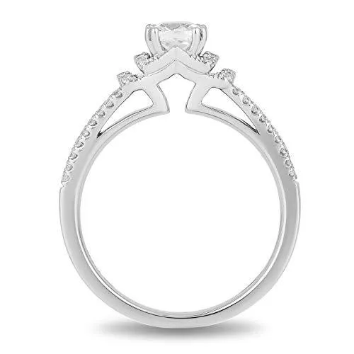 Enchanted Disney Fine Jewelry 14K White Gold with 3/4Cttw Diamond Mulan Engagement  Ring