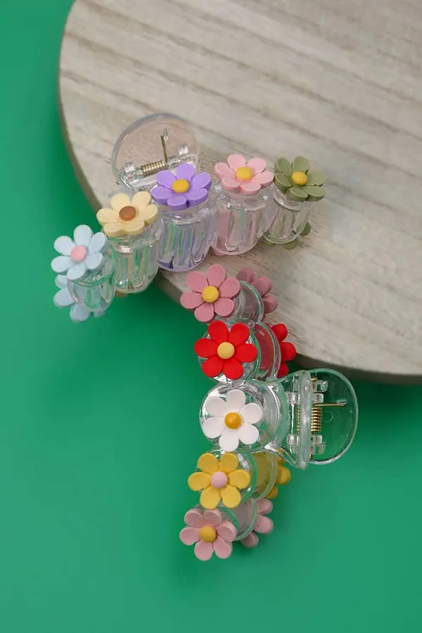 Floral Embellished Hair Claw Clips