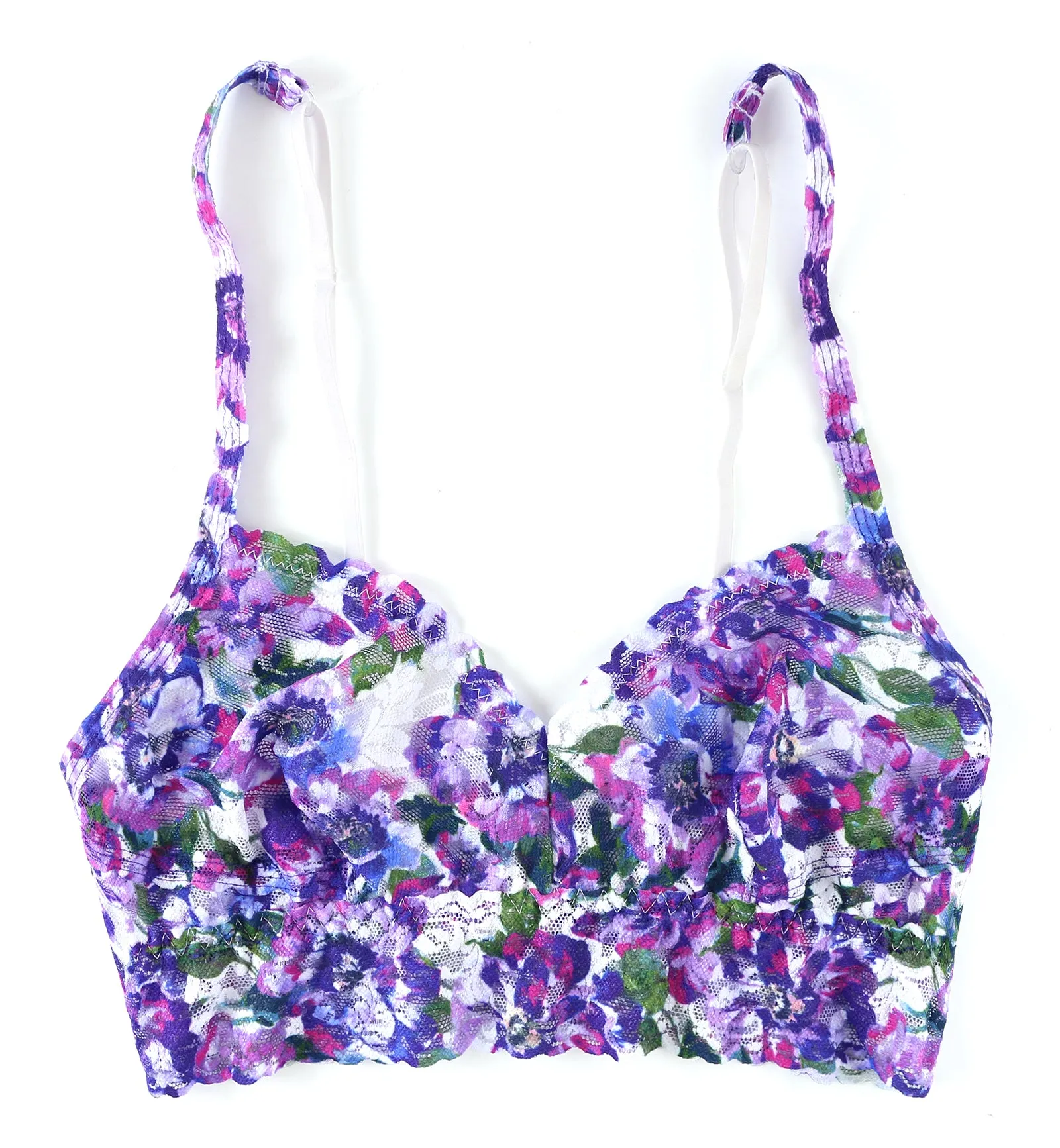 Hanky Panky Printed V-neck Retro Bralette (PR9K7272) - Pansy Retro