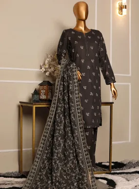 HZ Textile Printed Khaddar Unstitched 3 Piece Suit - HZ23KP 102A