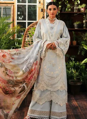 Kahf Premium Luxury Embroidered Lawn 3 Piece Unstitched Suit KHF24L KLE-3B