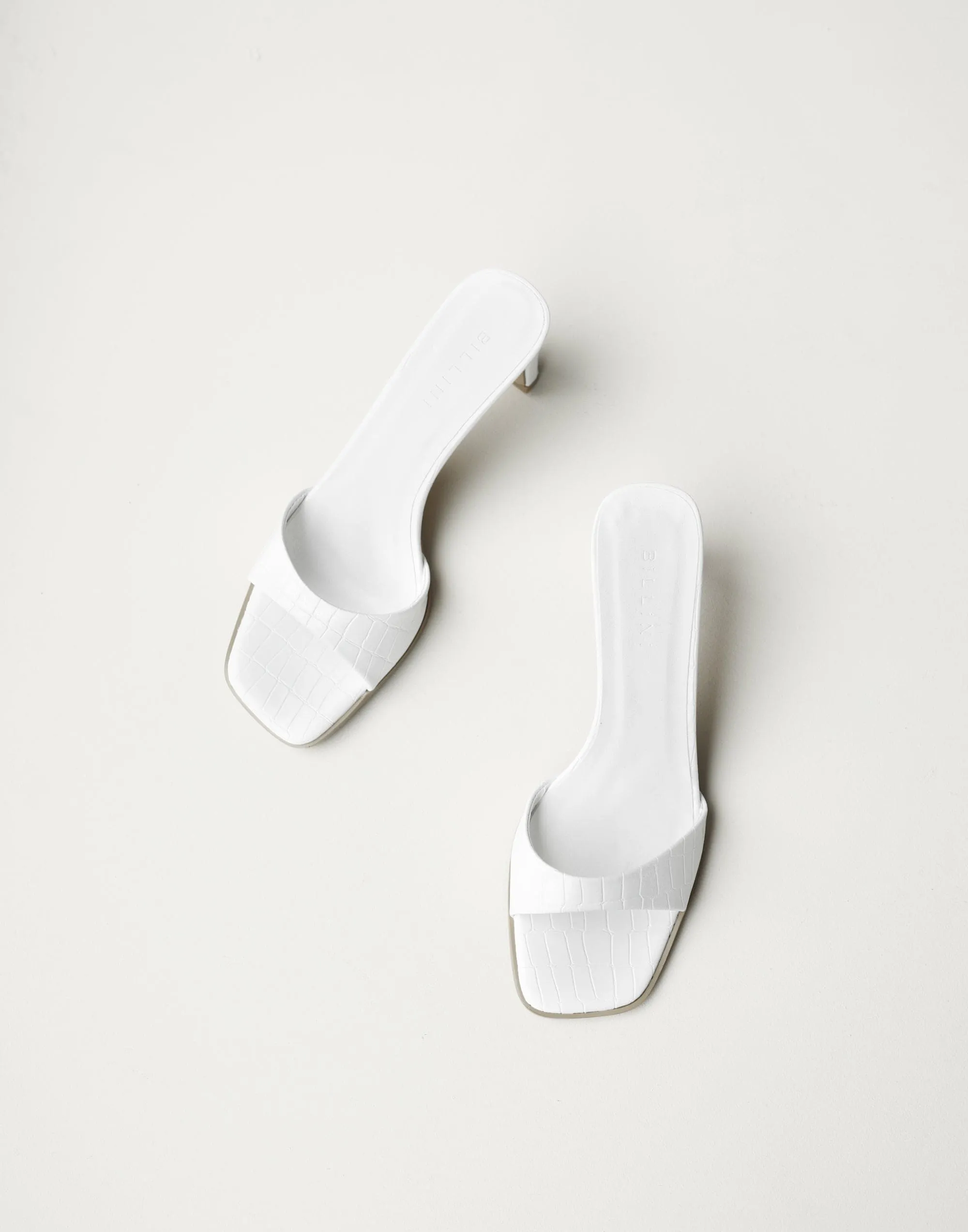 Karvan Heels (White Croc) - By Billini