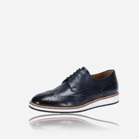 Lace up Comfort Brogue, Navy