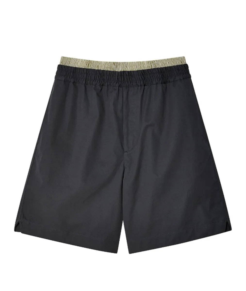 LAYERED COTTON SHORTS