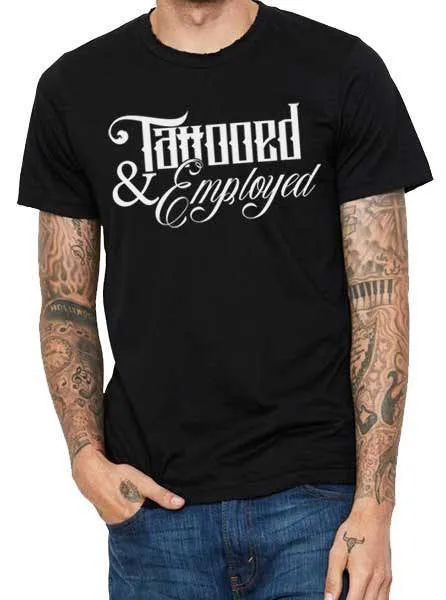 Men's Tattooed and Employed Script Tee