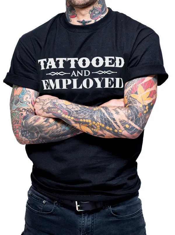 Men's Tattooed and Employed Tee