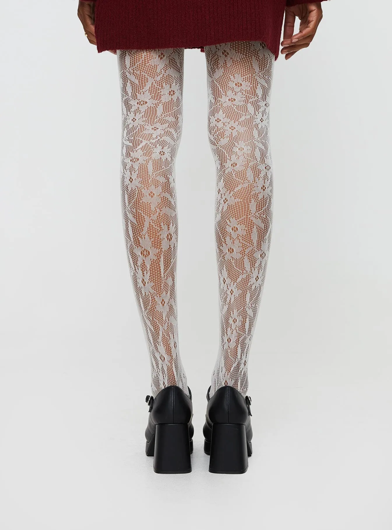 Meredith Stockings White