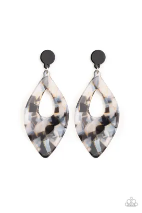 Metro Retrospect Black-Earrings