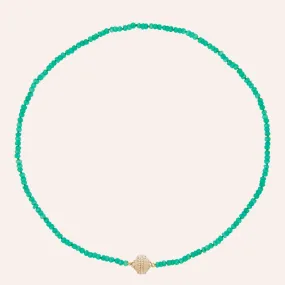 Michel Green Chalcedony Mini Necklace