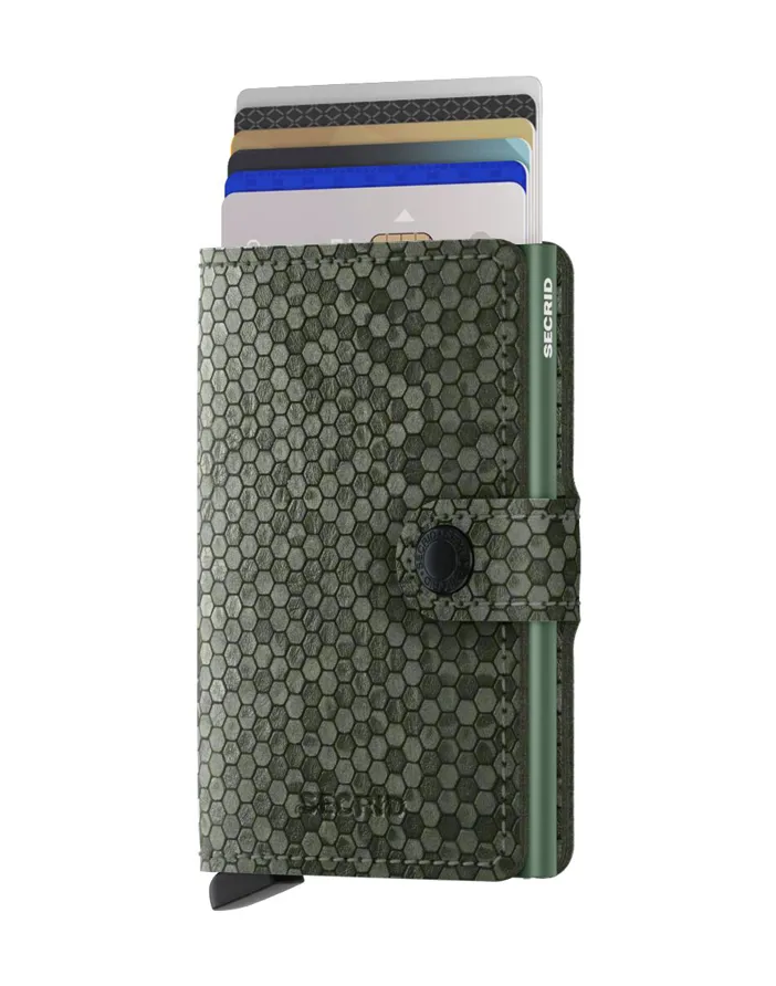 Miniwallet Hexagon Green Rahakott | Secrid