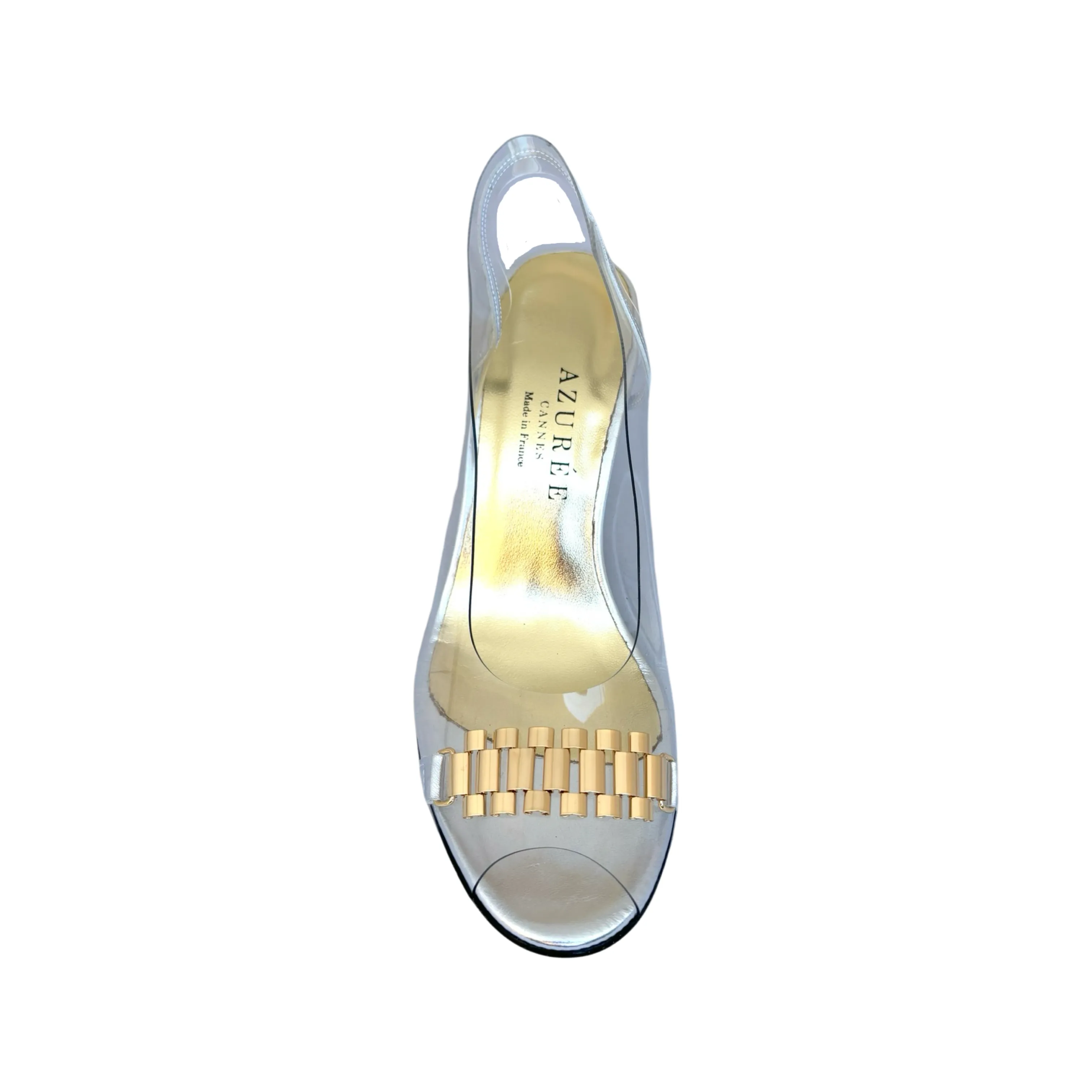 Muri Gold/Lucite Sling Back