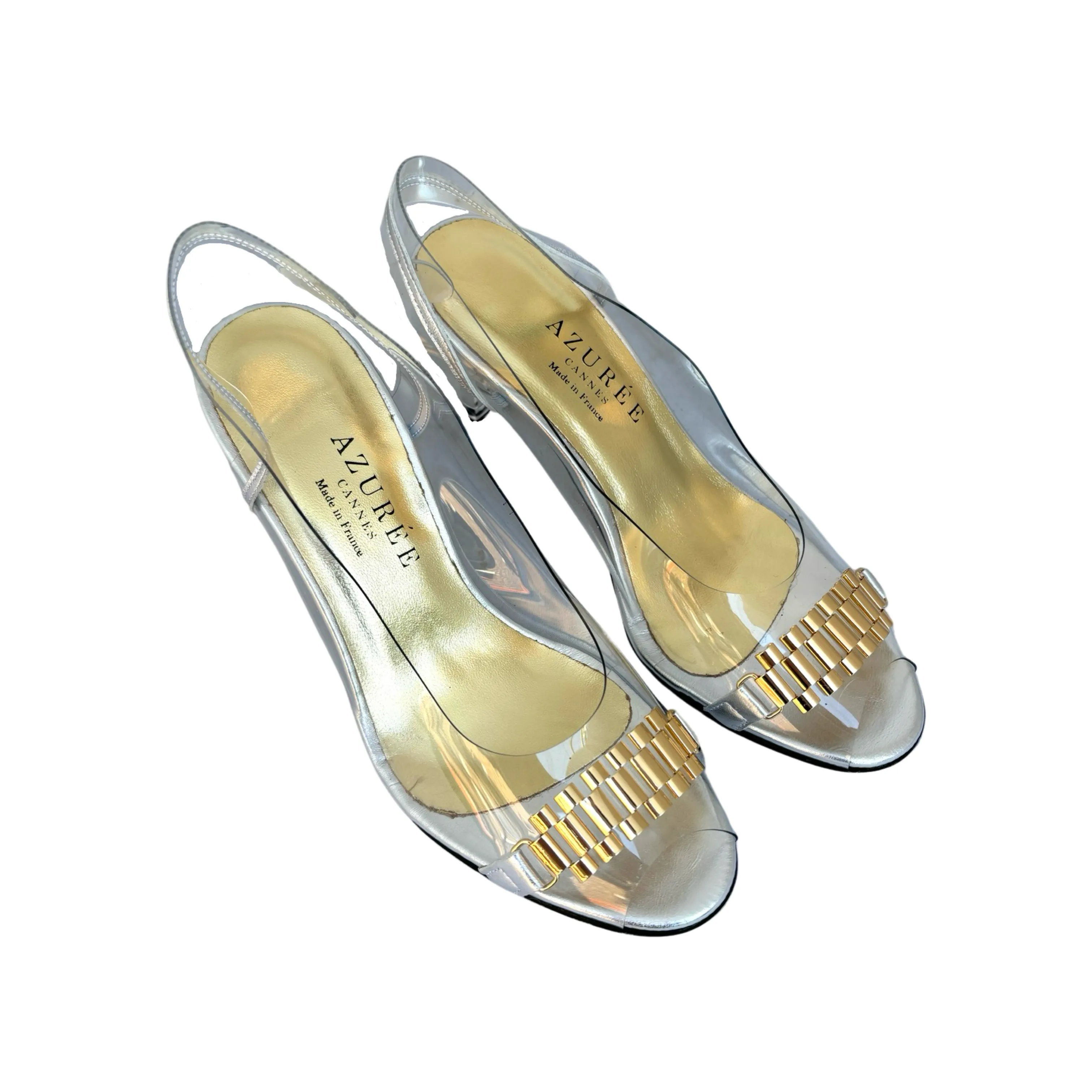 Muri Gold/Lucite Sling Back