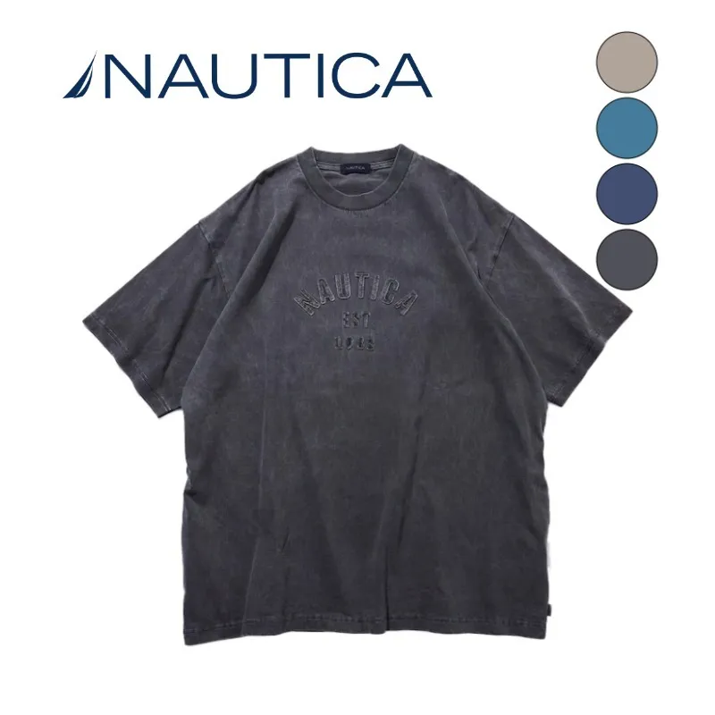 NAUTICA  |Unisex Street Style Cotton T-Shirts