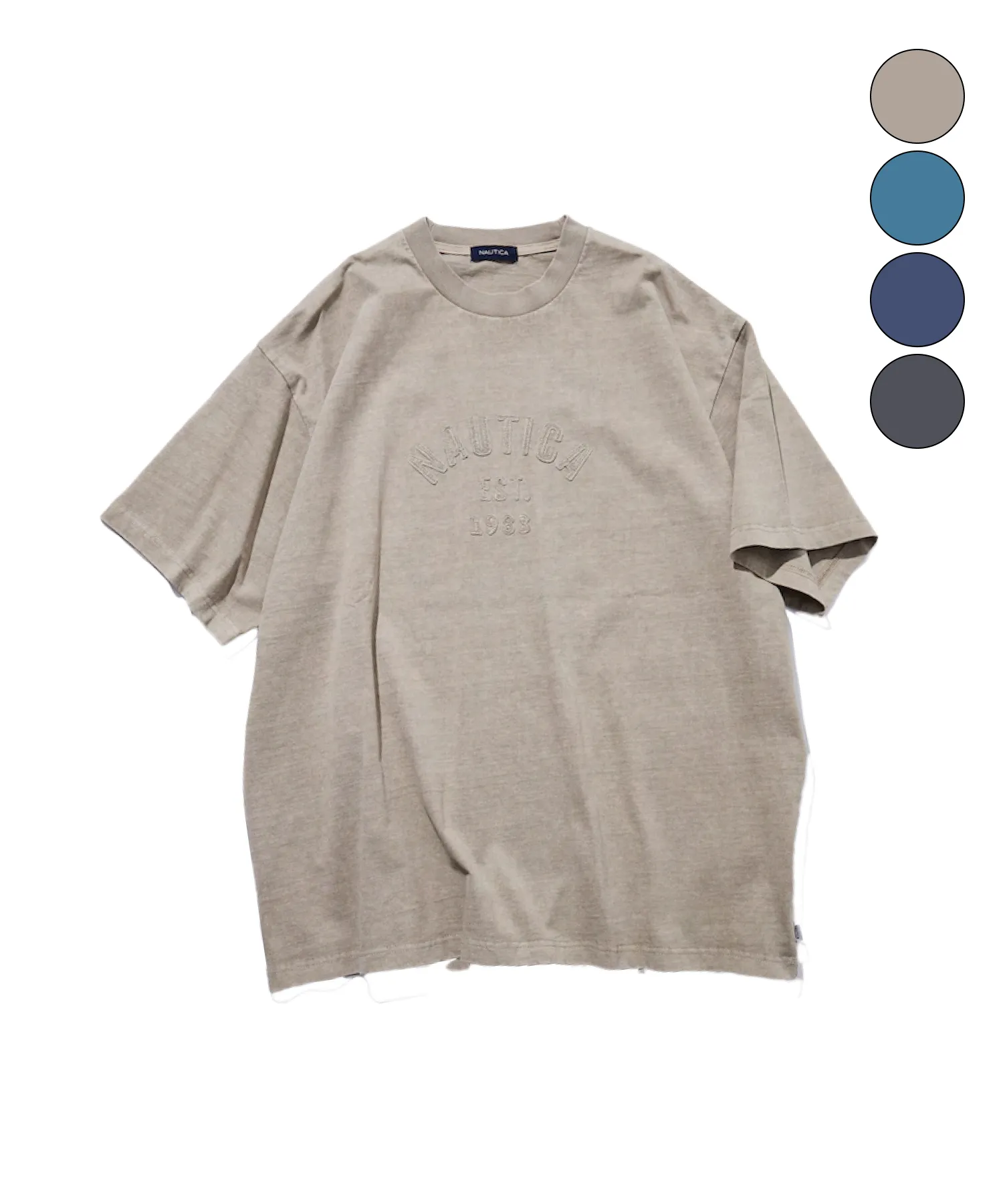 NAUTICA  |Unisex Street Style Cotton T-Shirts