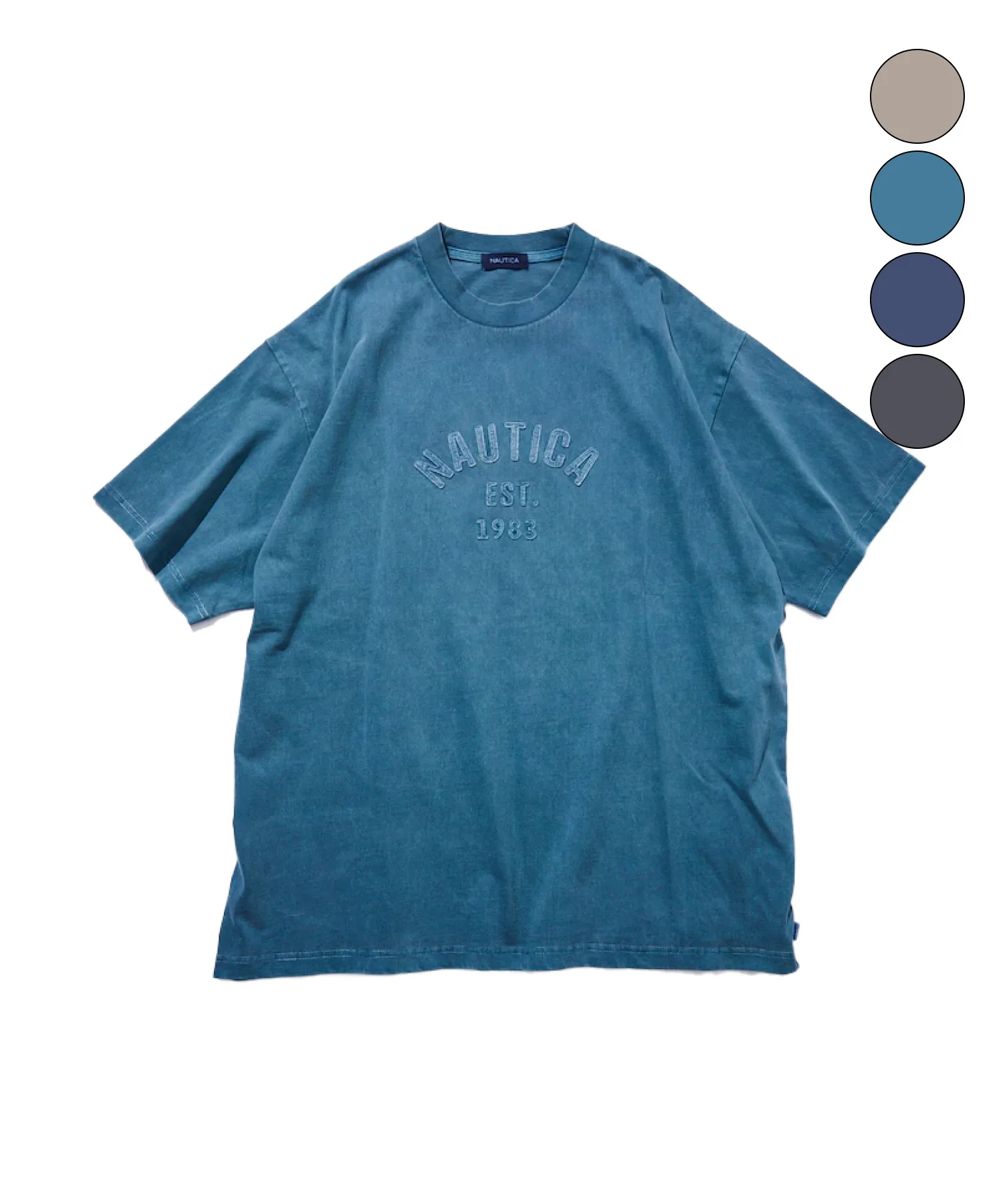 NAUTICA  |Unisex Street Style Cotton T-Shirts