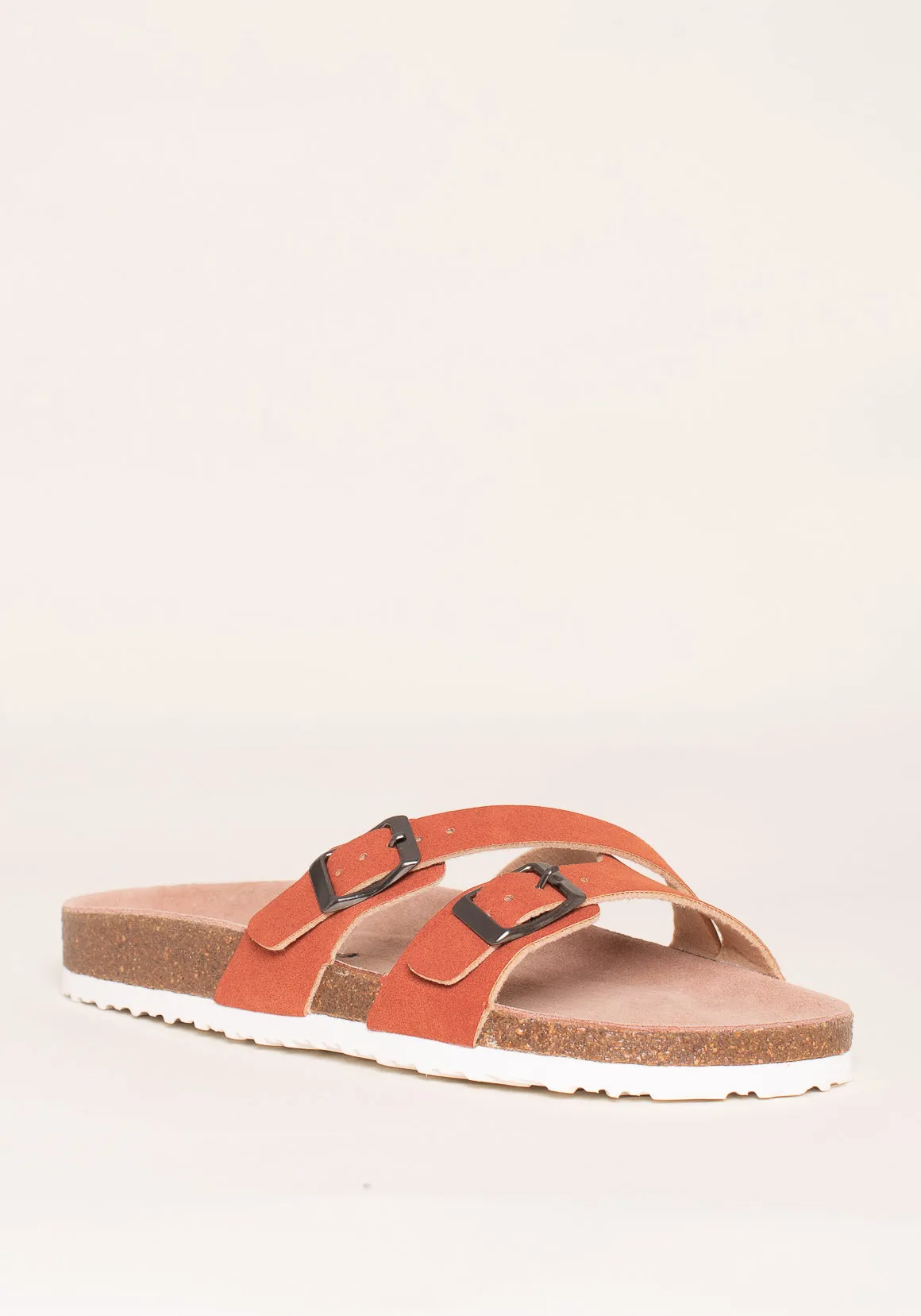 Orange Multi Strap Sandals