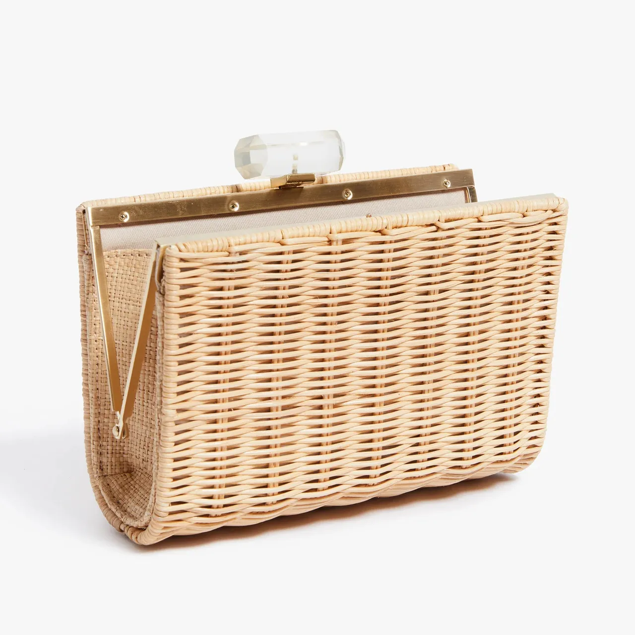 Pamela Munson Petite Lucite Bag, Natural