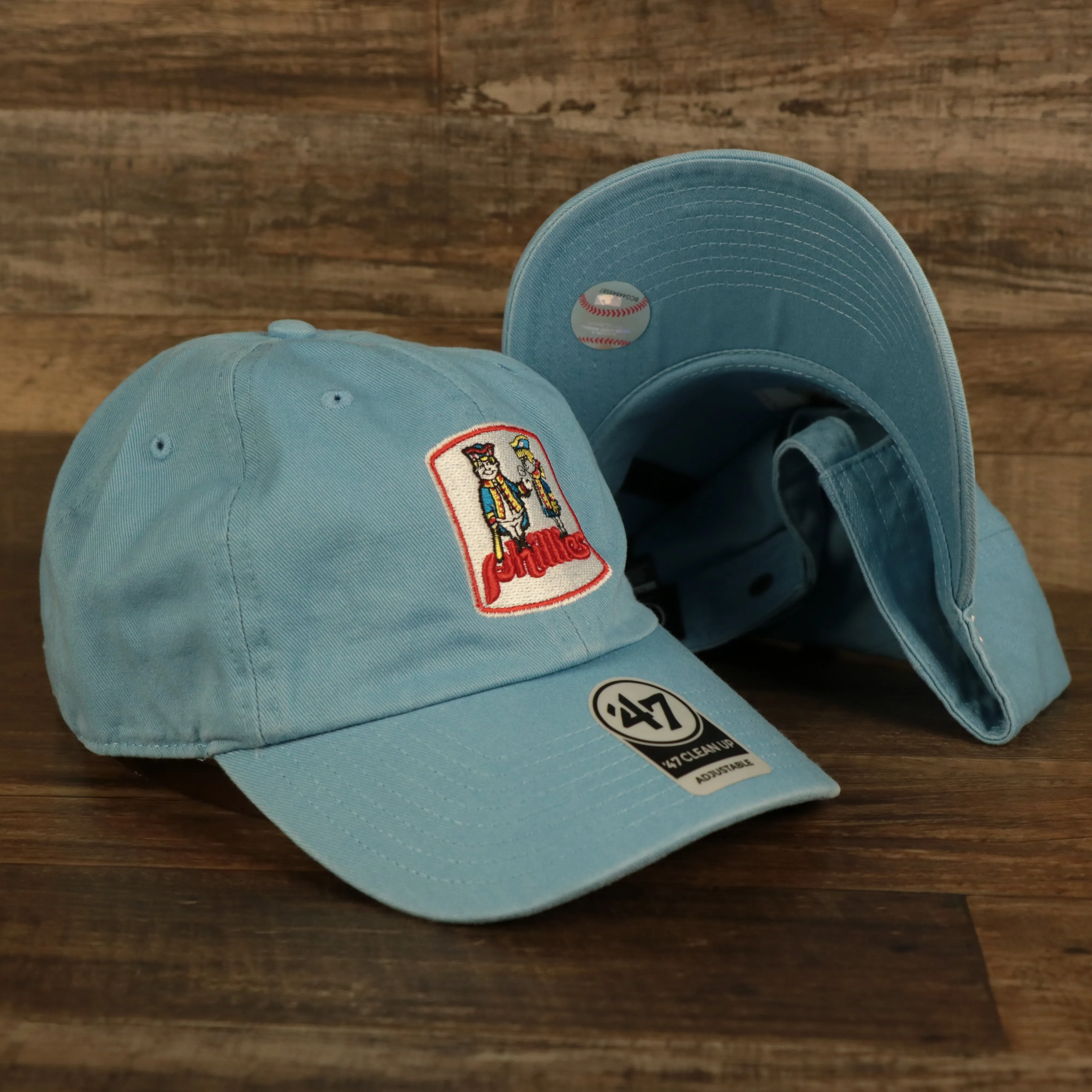 Philadelphia Phillies 1970 Quaker Logo Powder Blue Adjustable Dad Hat | Phil + Phyllis