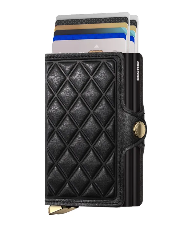 Premium Twinwallet Emboss Diamond Black | Secrid