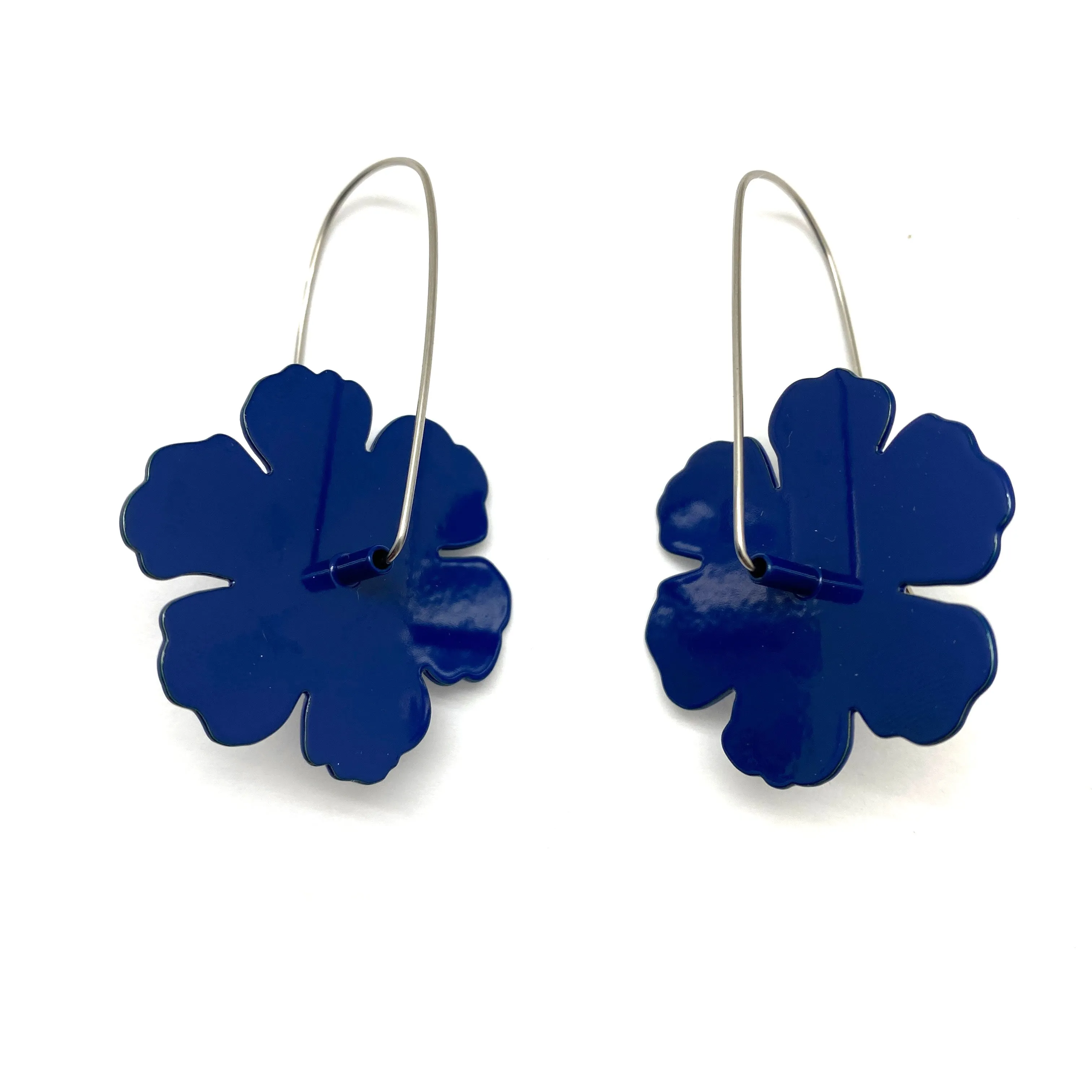 Primrose Flower Patch Earrings - Blue