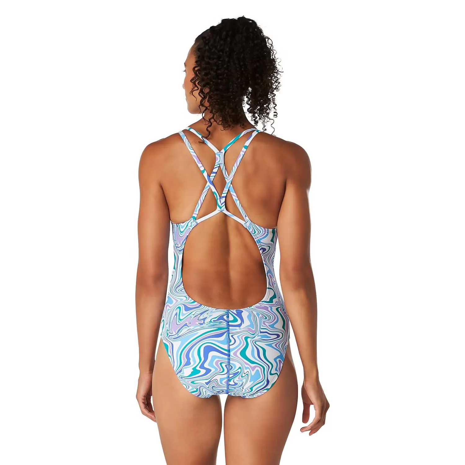 Printed Thin Strap One Piece Swim W's