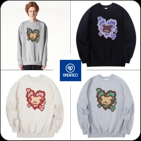 RADINEO  |[RADINEO]★ FLUFFY HEART BEAR SWEAT